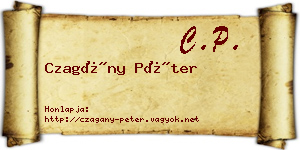 Czagány Péter névjegykártya