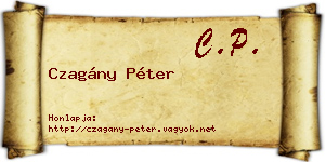 Czagány Péter névjegykártya